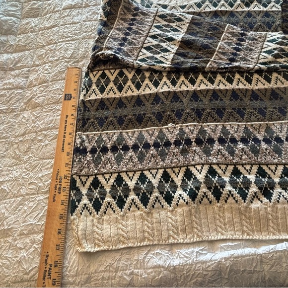 Vintage 80’s Grandpa Argyle Knit Sweater Size L - Picture 8 of 15